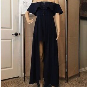 Altar’d State navy blue romper maxi dress